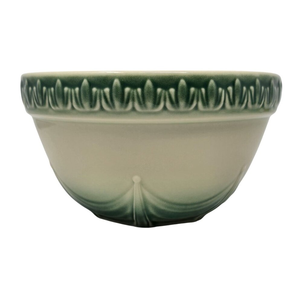 Longaberger Pottery Mixing Bowl American Craft Ivy Green Ivory 8" USA 30509 - Picture 2 of 12